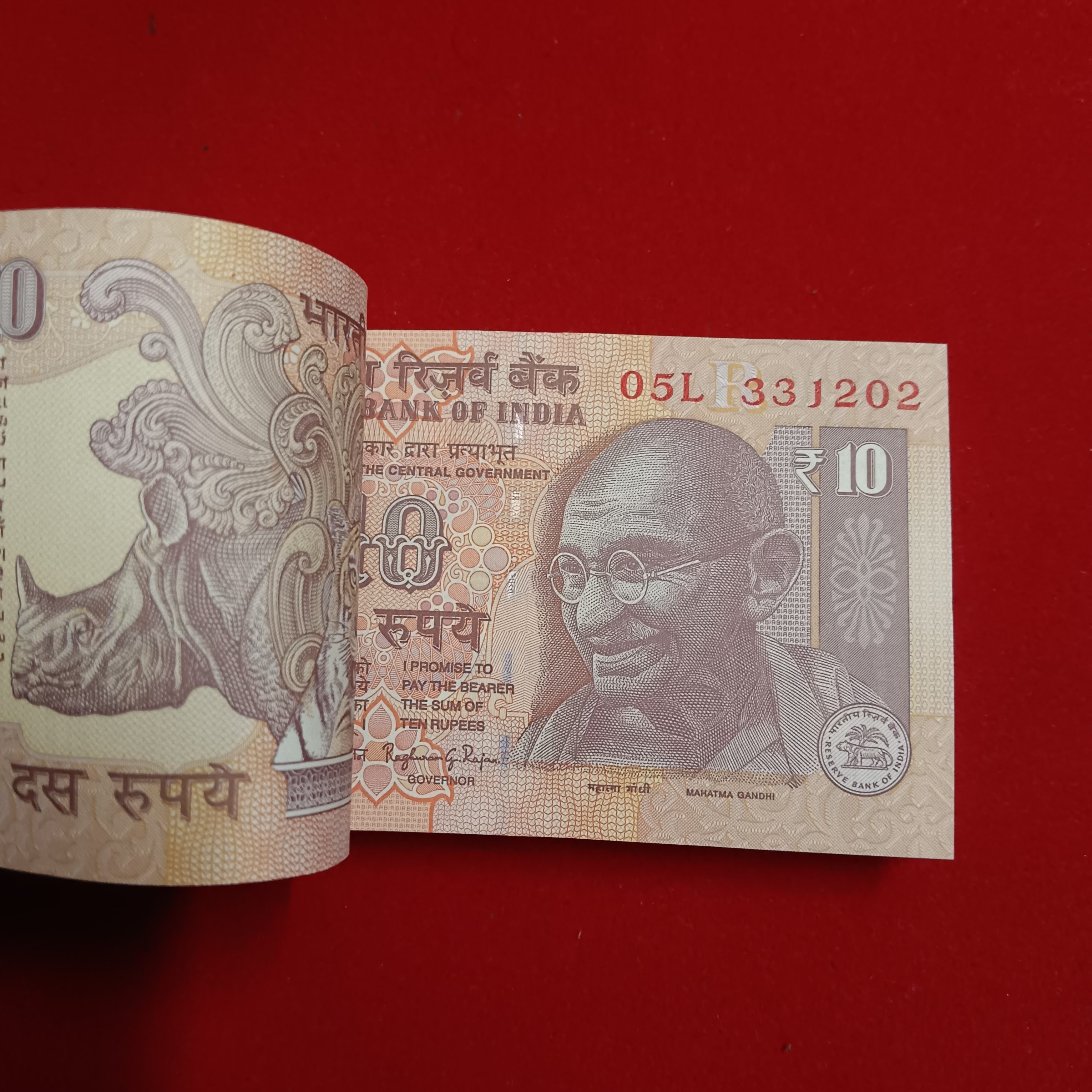 Ten Rs Old Mahatma Gandhi Ji Full Serial Bundle Governor Raghuram Rajan Year 2013 Republic of India 331201