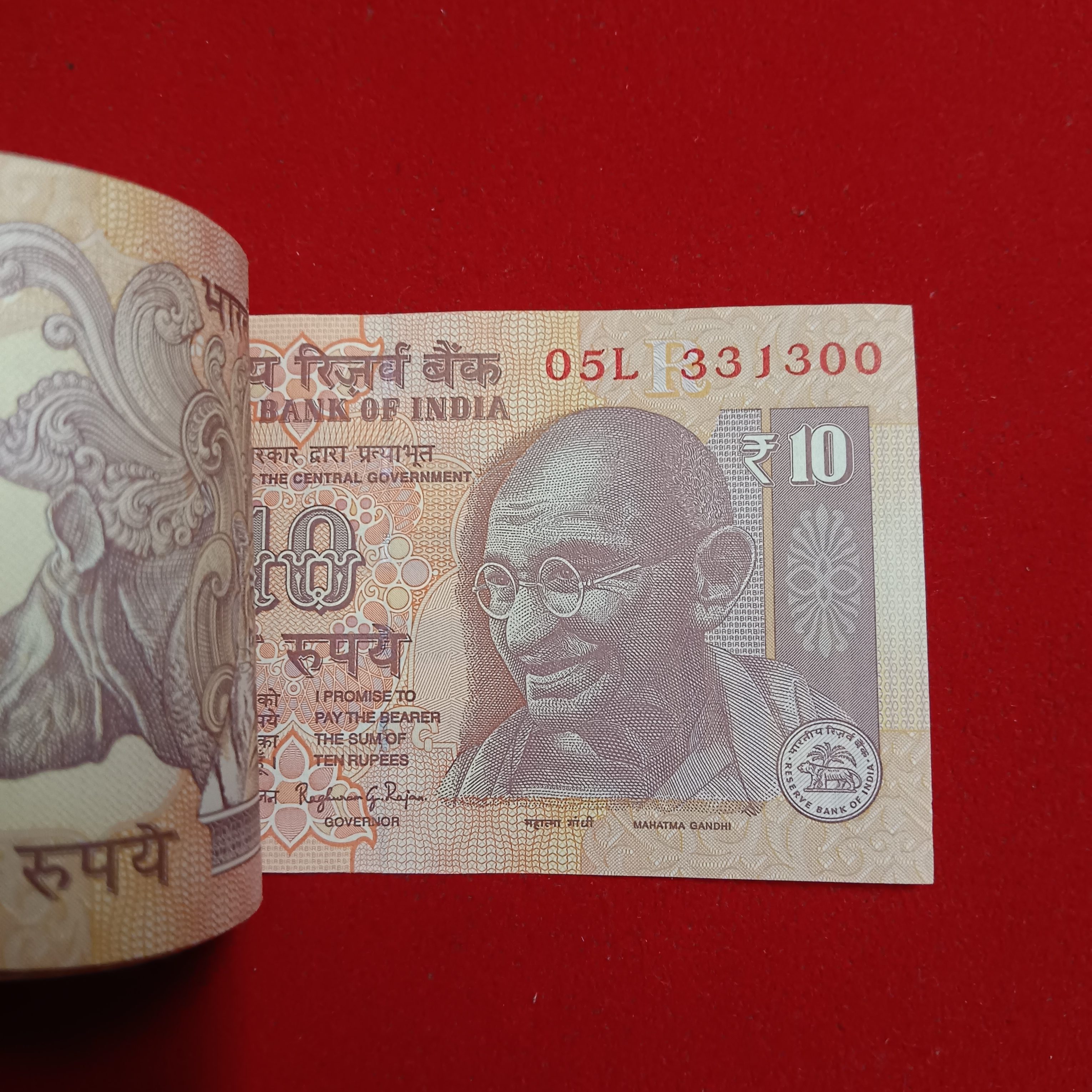 Ten Rs Old Mahatma Gandhi Ji Full Serial Bundle Governor Raghuram Rajan Year 2013 Republic of India 331201