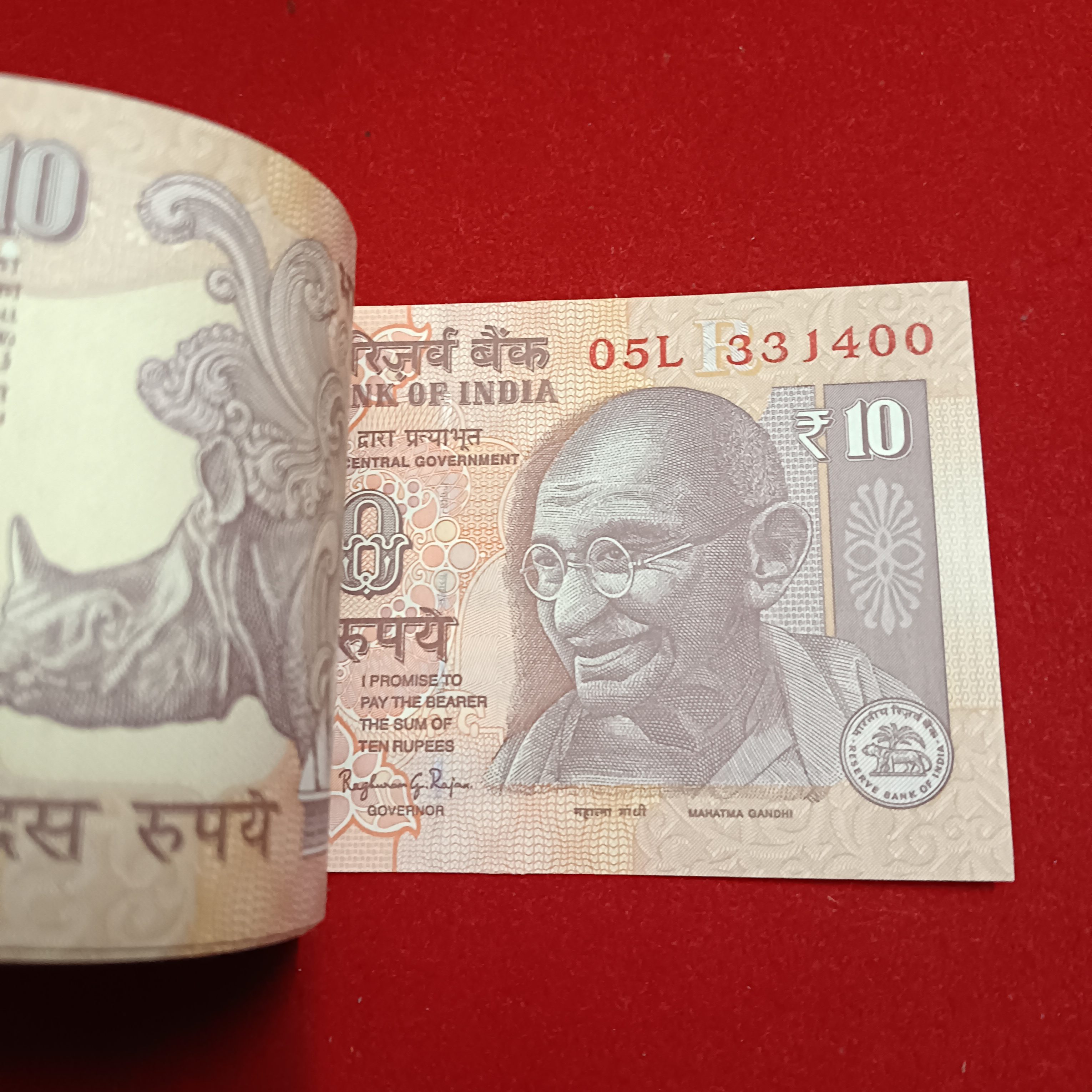 Ten Rs Old Mahatma Gandhi Ji Full Serial Bundle Governor Raghuram Rajan Year 2013 Republic of India 331301
