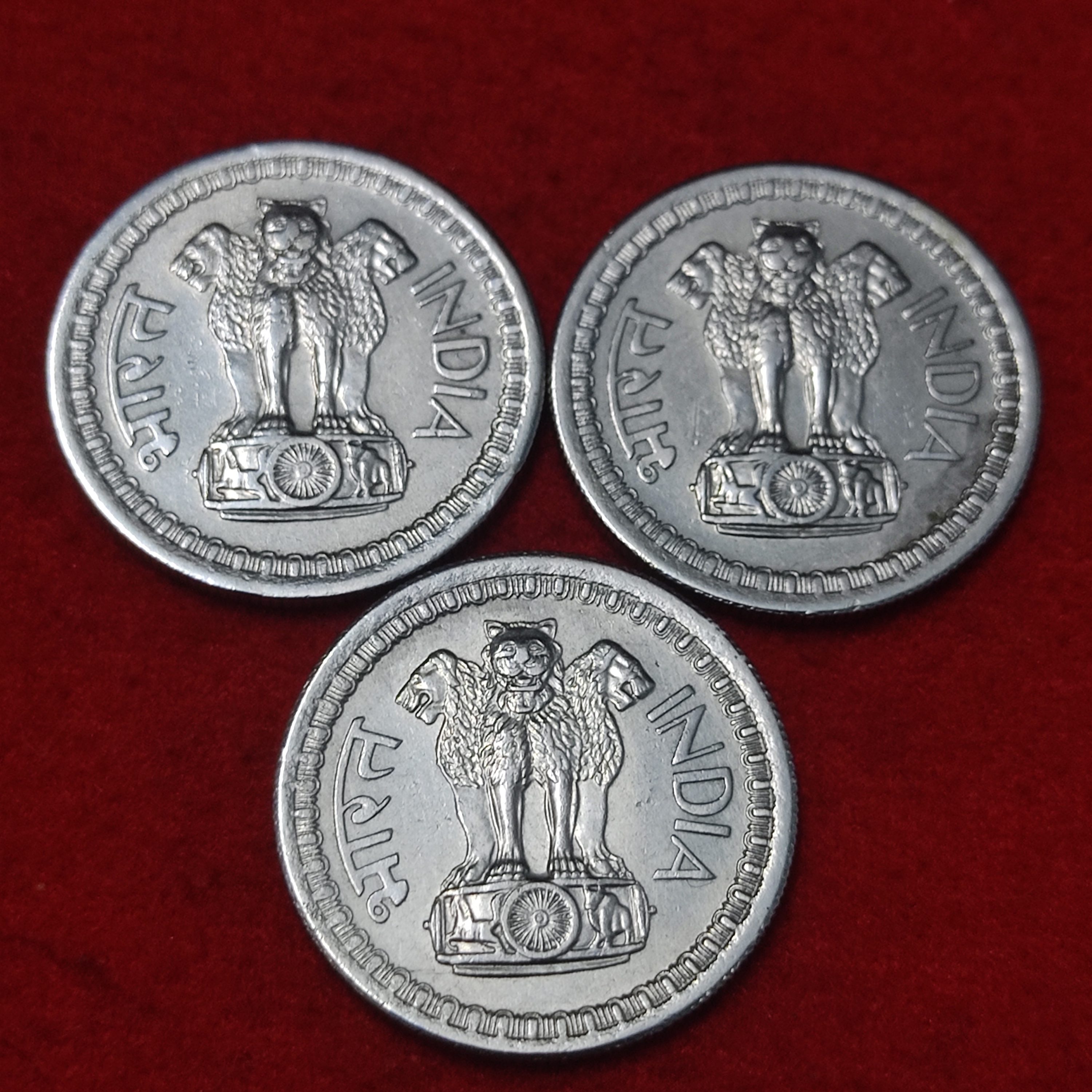 50 PAISE YEAR 1968 BOMBAY MINT SET OF 3 PC PRICE