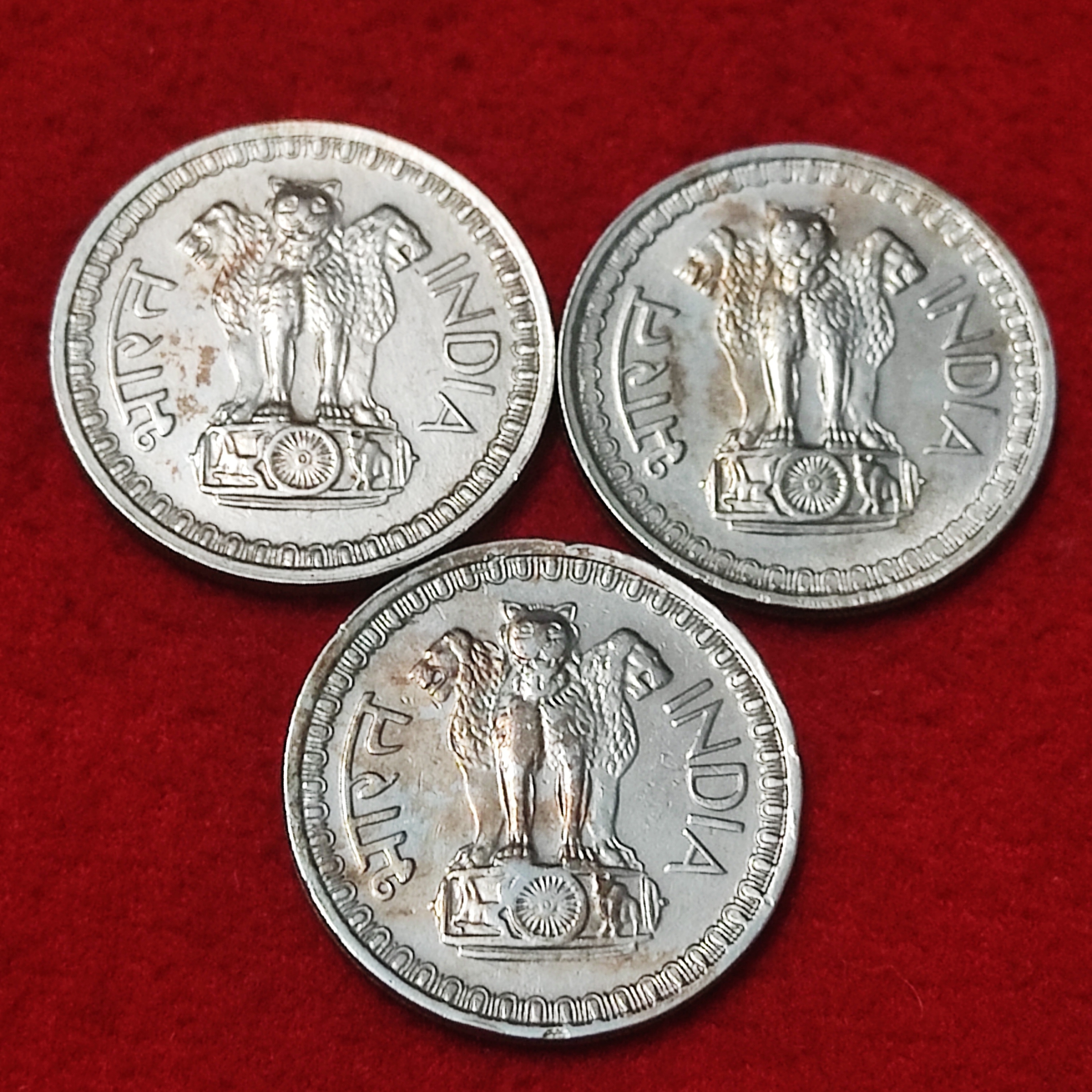 50 PAISE YEAR 1973 BOMBAY MINT SET OF 3 COIN PRICE