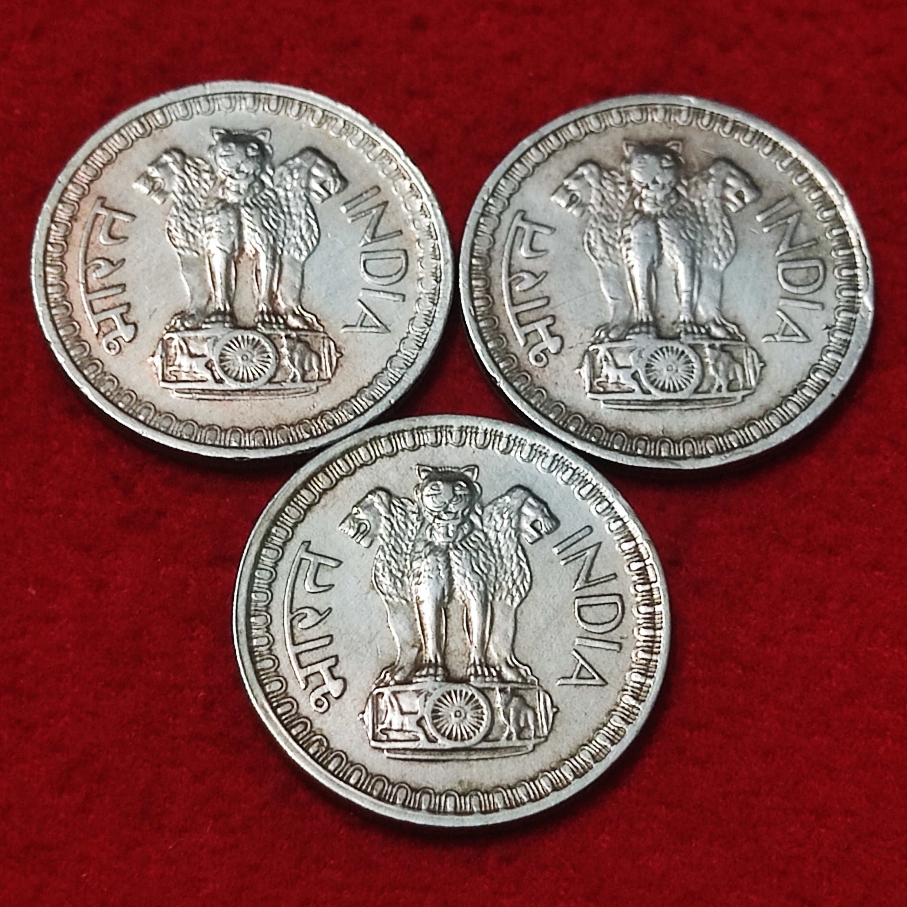 50 PAISE YEAR 1973 BOMBAY MINT SET OF 3 COIN PRICE