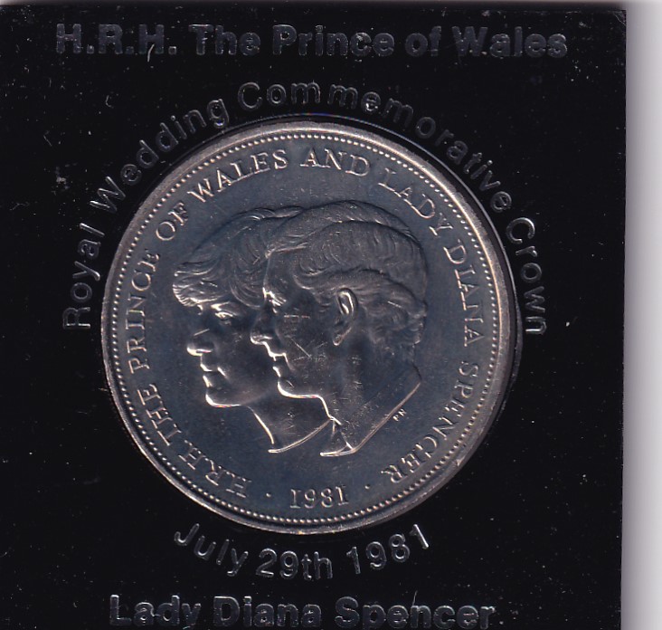 United Kingdom 25 New Pence 1981 - Elizabeth II Royal Wedding Rare Commemorative UNC Coin #A-7