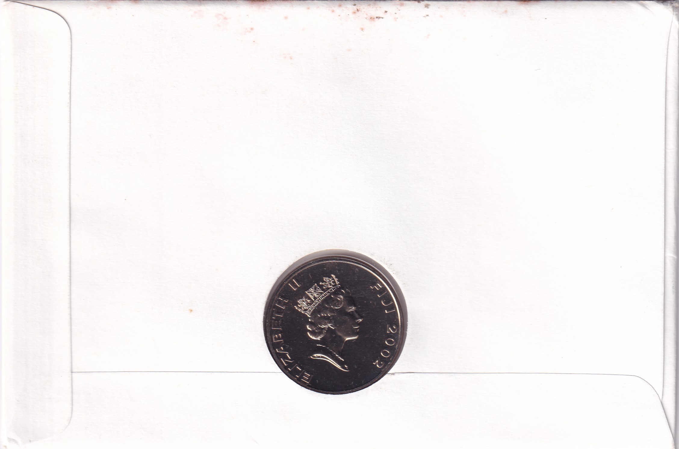 Fiji 1 Dollar 2002- Elizabeth II Westminster Abbey Rare Coin ( First Day Cover with Stamp )