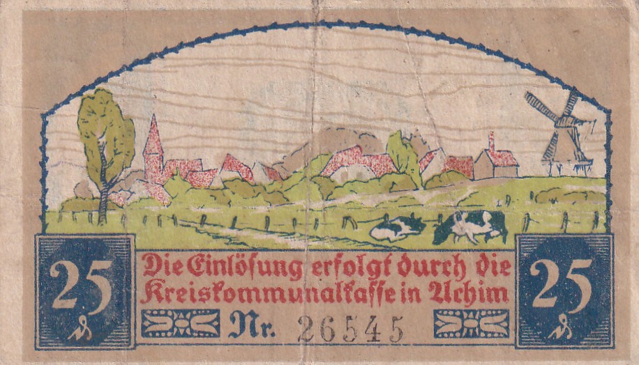 Germany, 25 Pfennigs Series Rare Note Lowest Price