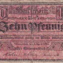 Germany, 10 Pfennigs Series Rare Note Lowest Price