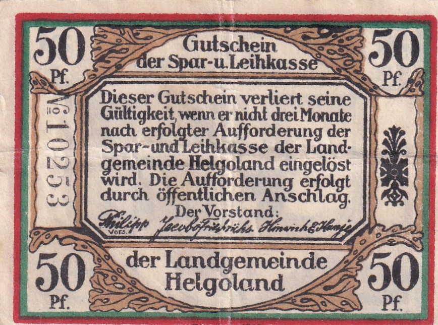 Germany, 50 Pfennigs Series Rare Note Lowest Price