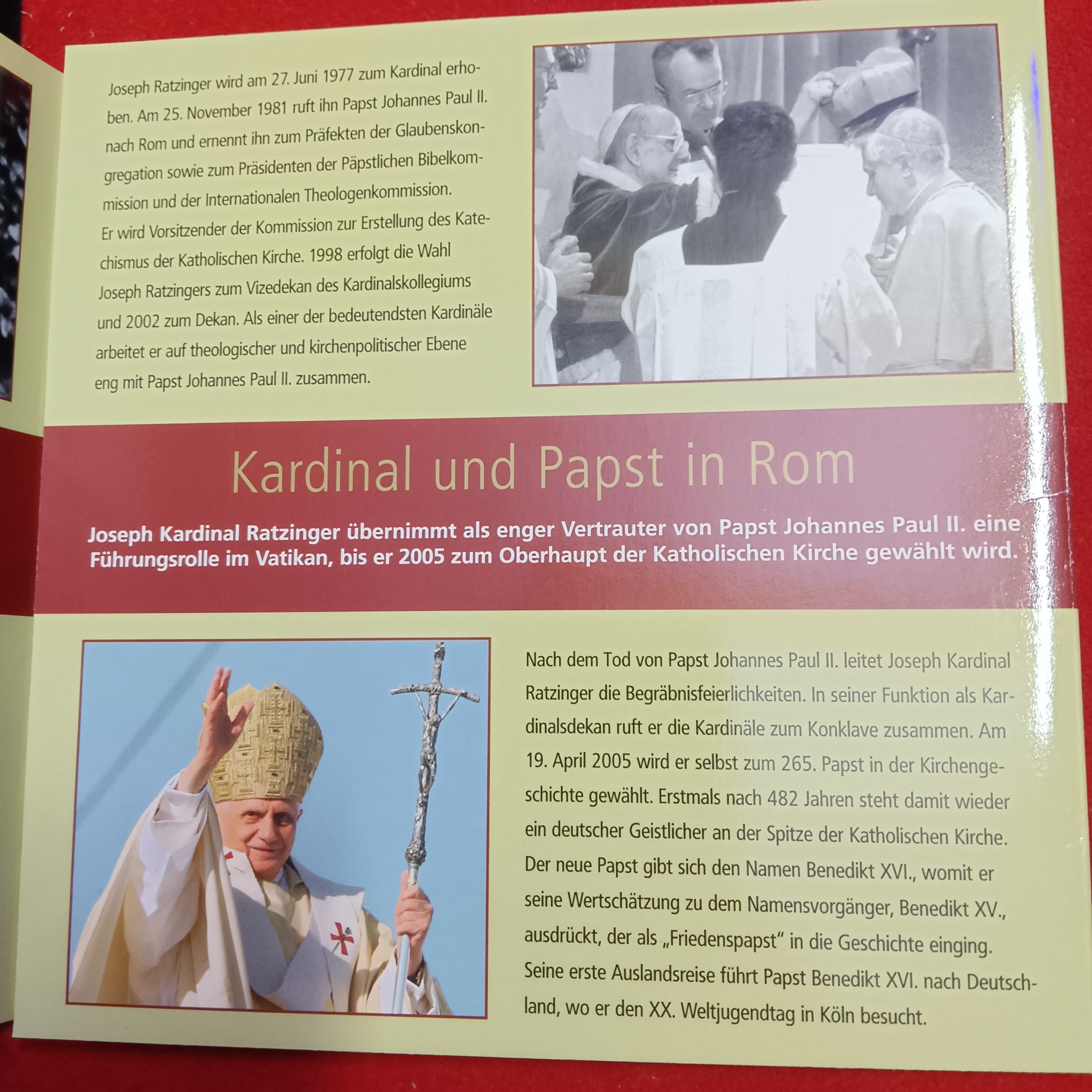 Ex Rare Deutsche Post Celebrating 80th Birthday of Pope Benedict XVI in 2007 Year featuring special Stamps and Commemorative Proof Coin Set Issued German Mint