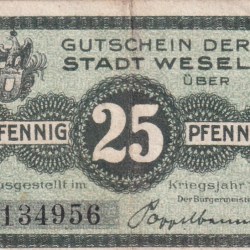 Germany, 25 Pfennigs Series Rare Note Lowest Price