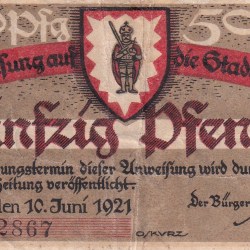 Germany, 50 Pfennigs Series Rare Note Lowest Price