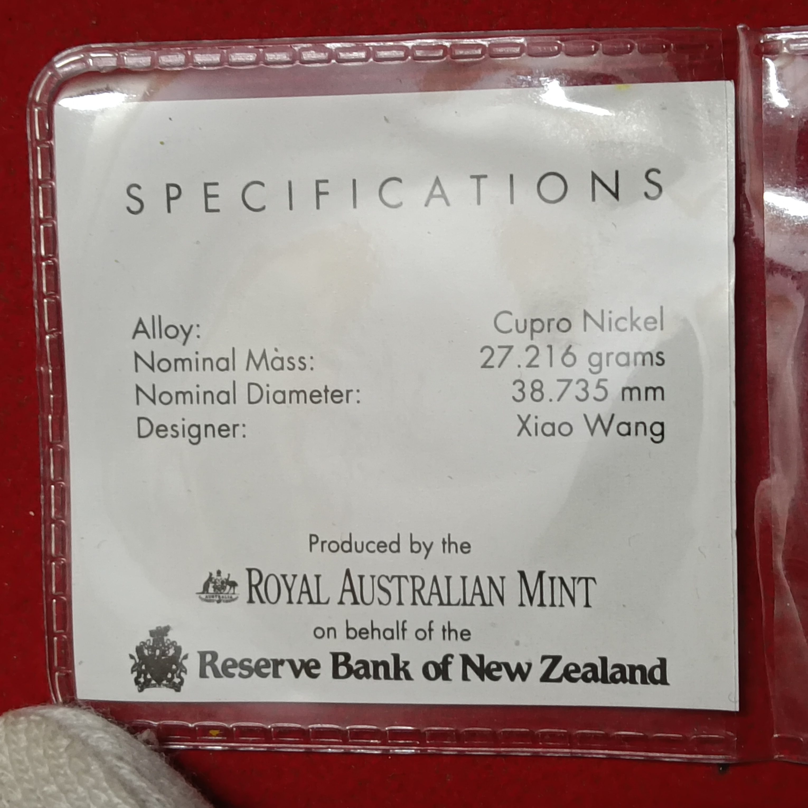 1989 New Zealand Uncirculated Dollar issued for the 1990 XIVth Commonwealth Games in Auckland Issued By Royal Australian Mintt