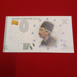 Europe 0 Hatira Sifir Lira Turkey Mehmed Vahiddin sira 36 1918-1922 Rare Limited Isuue and Gem UNC Condition