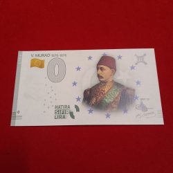 Europe 0 Hatira Sifir Lira Turkey V.Murad 1876-1876 Sira 33 Rare Limited Isuue and Gem UNC Condition