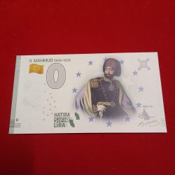 Europe 0 Hatira Sifir Lira Turkey Mahmud 1808-1839 Sira 30 Rare Limited Isuue and Gem UNC Condition