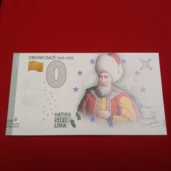 Europe 0 Hatira Sifir Lira Turkey Orham Gazi 1324-1362 Sira 2 Rare Limited Isuue and Gem UNC Condition