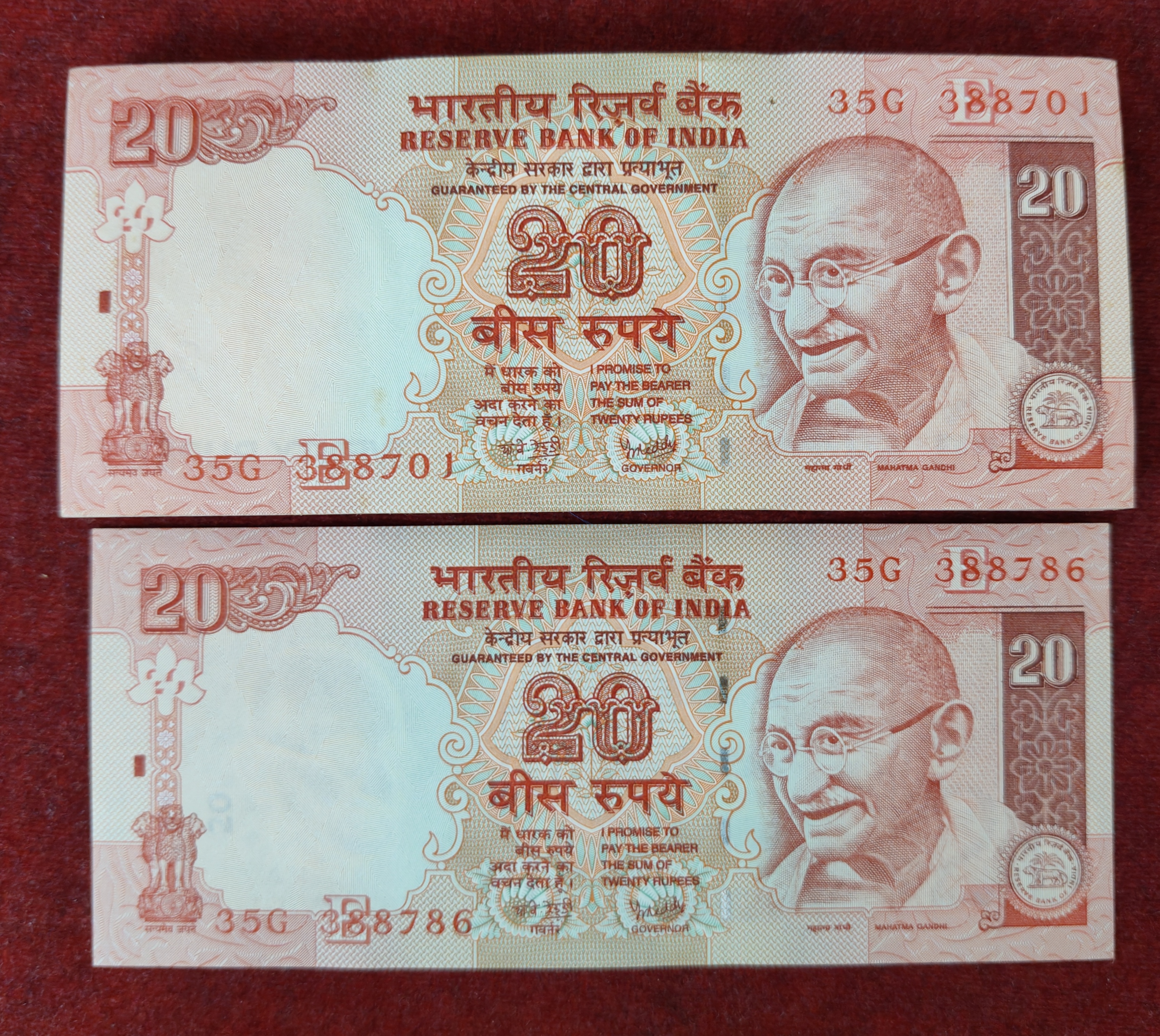 20 RUPEES GOVERNOR Y.B REDDY (E INSERT 2008) RARE GEM UNC SERIAL PACKET WITH FANCY NUMBER ENDING 786