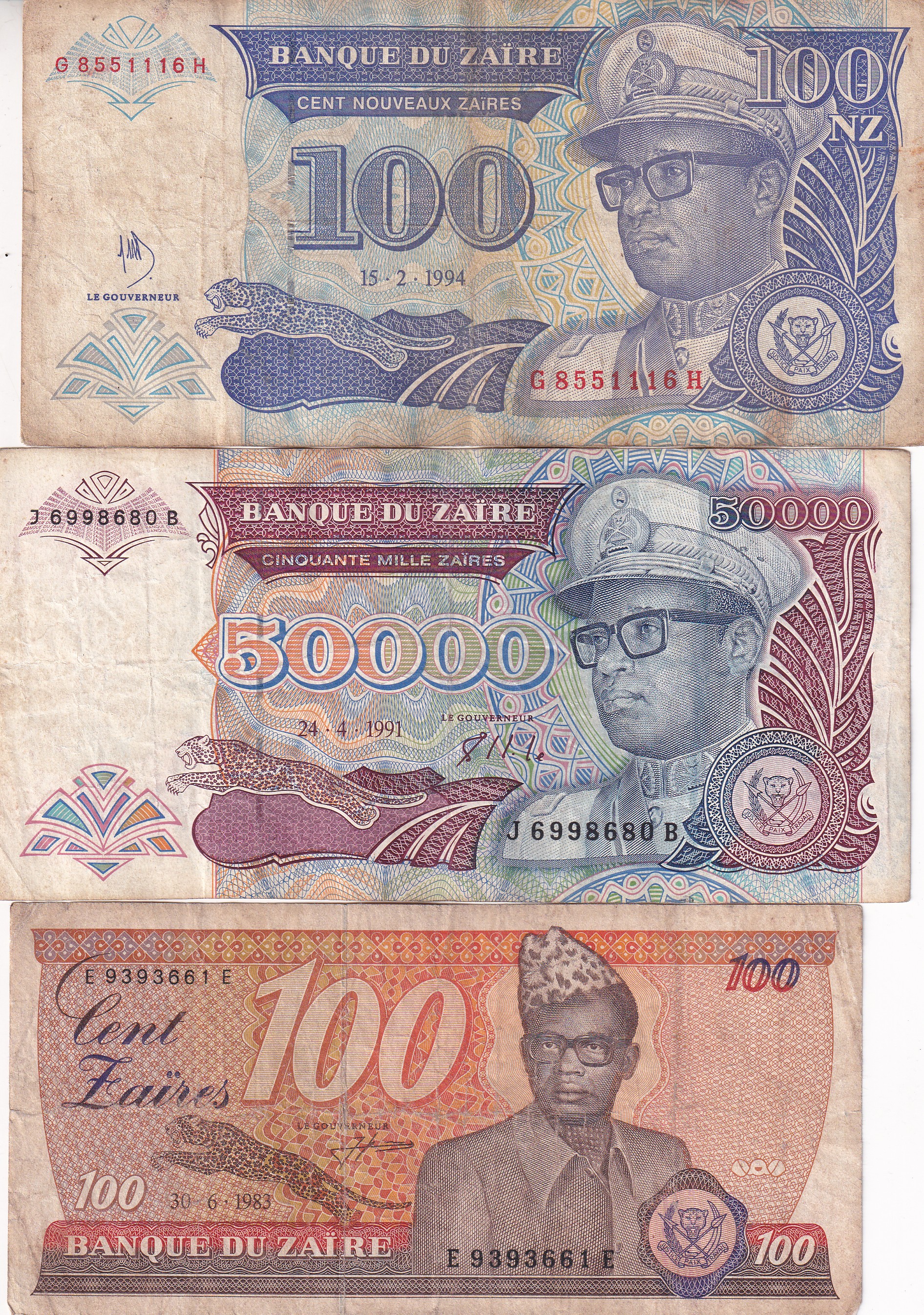 25 Different Zaire (25 Pcs) Note Set