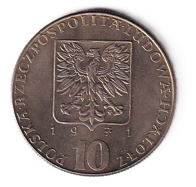 Poland 10 Zlotys 1971 FAO Gem Unc Commemorative Coin #J-46