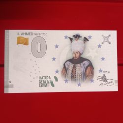 Europe 0 Hatira Sifir Lira Turkey III. Ahmed 1673-1730 Sira23 Rare Limited Isuue and Gem UNC Condition