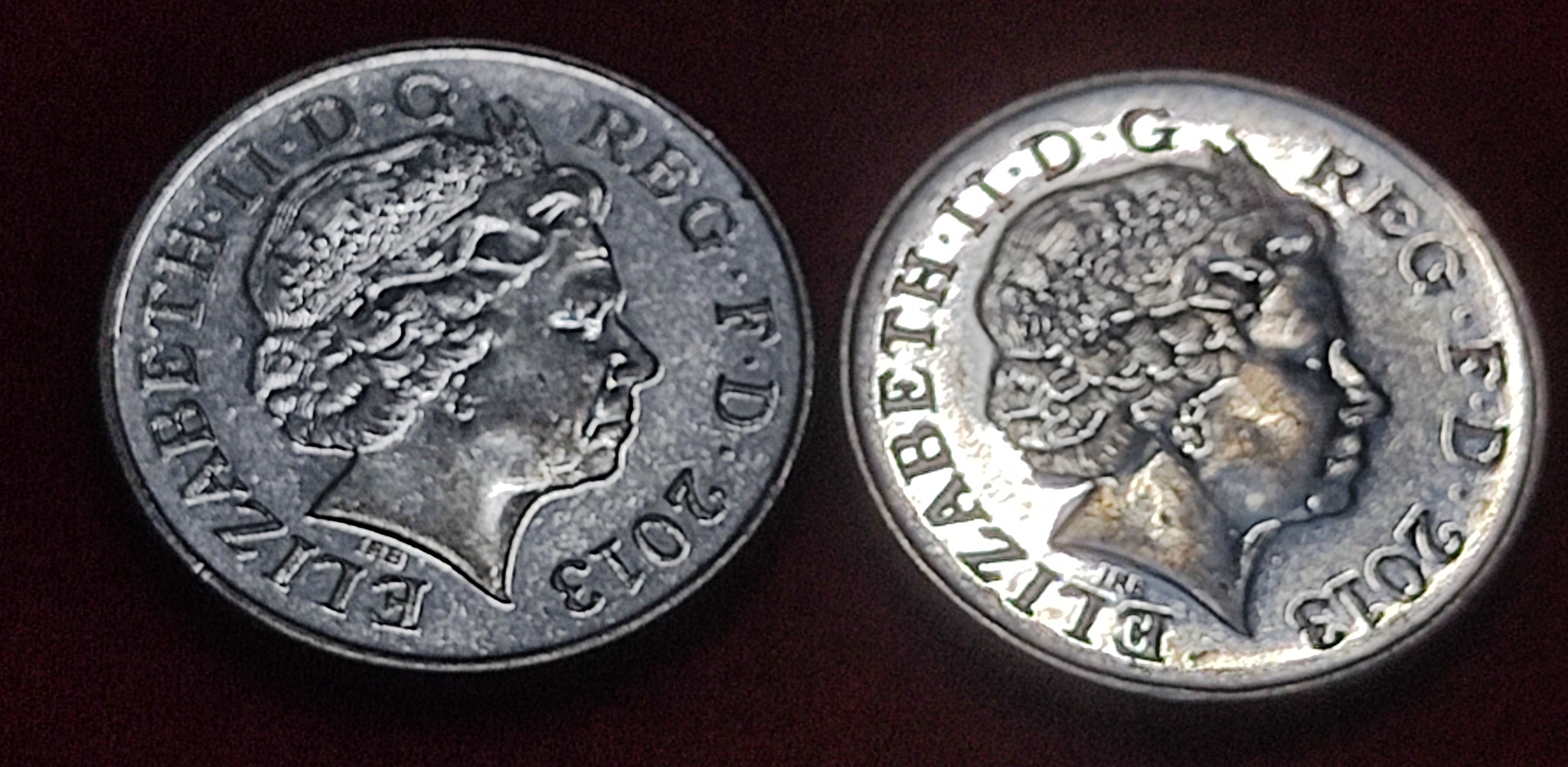 UNITED KINGDOM 10 PENCE COIN YEAR 2013 UNC CONDITION SET OF 2 COIN PRICE