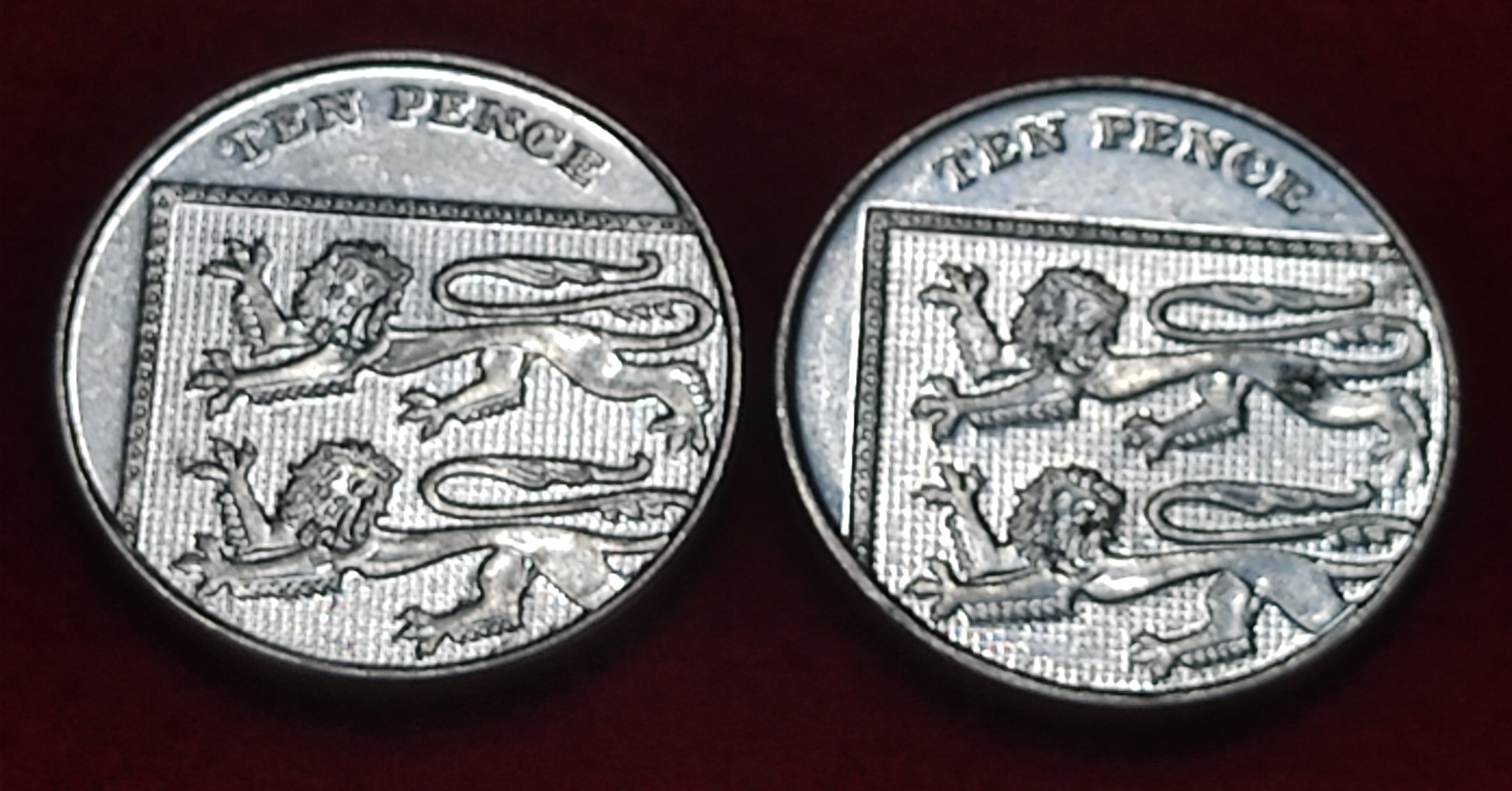 UNITED KINGDOM 10 PENCE YEAR 2014 UNC CONDITION SET OF 2 COIN PRICE