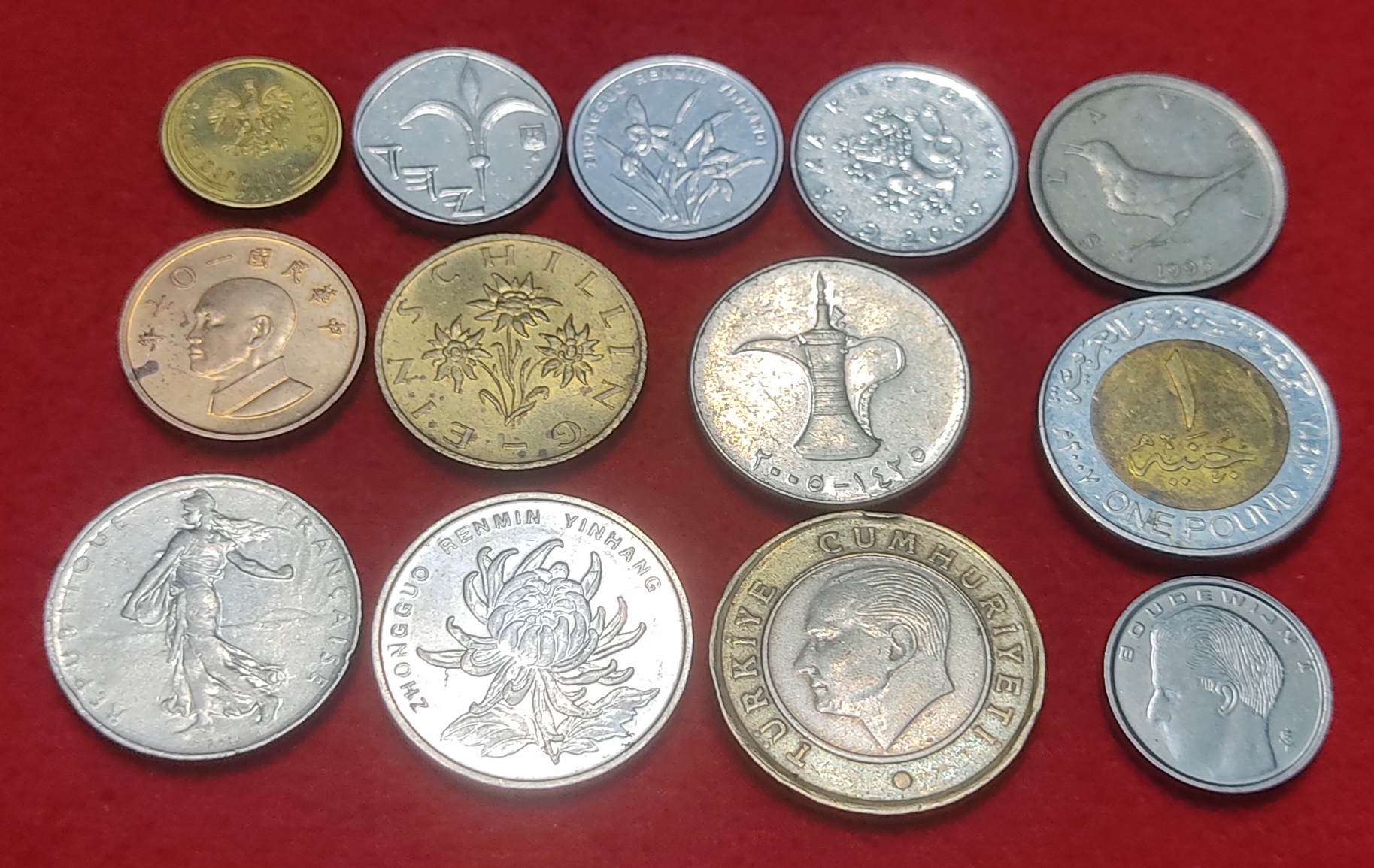 13 DIFFERENT COUNTRIES COIN SET 1 DENOMINATION PRICE