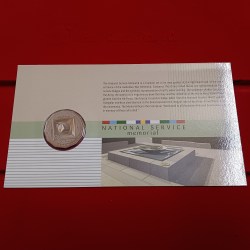 Australian Postal Numismatic Cover (PNC) Year 2011 50-cent National Service Memorial Proof Coin Issued By Australian Government Royal Australian Mint