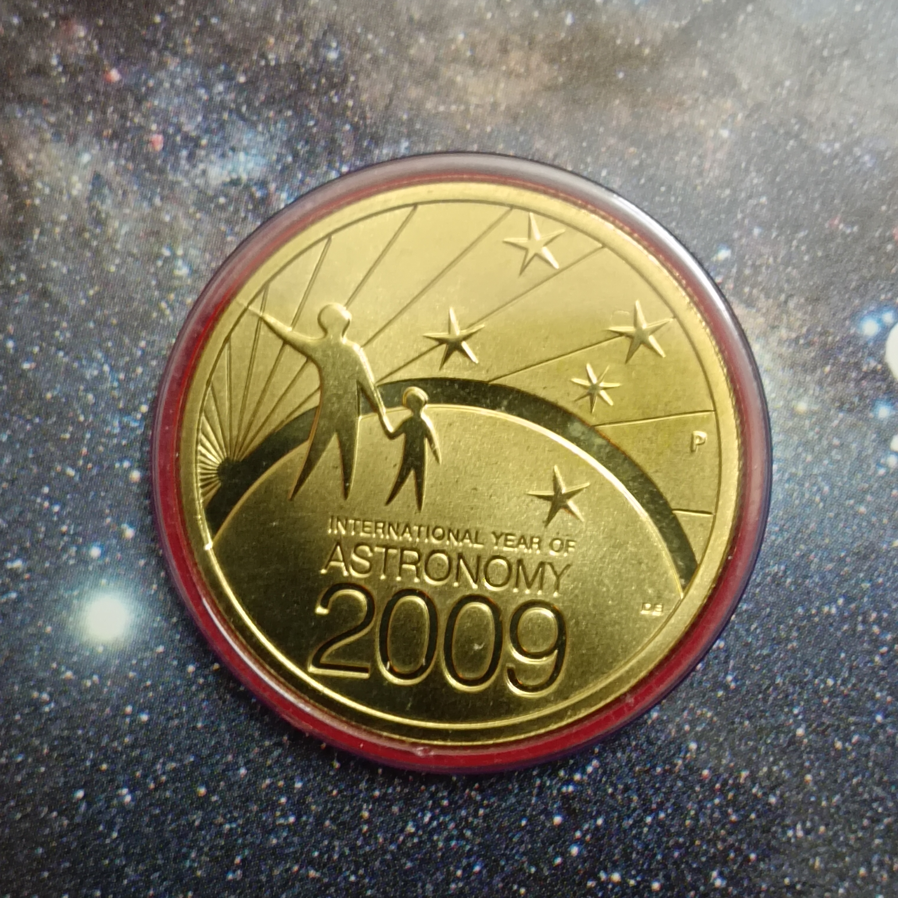 Ex Rare Australia 2009 'Stargazing the Southern Skies' $1 Uncirculated Proof Coin issued for the International Year of Astronomy Australian Mint