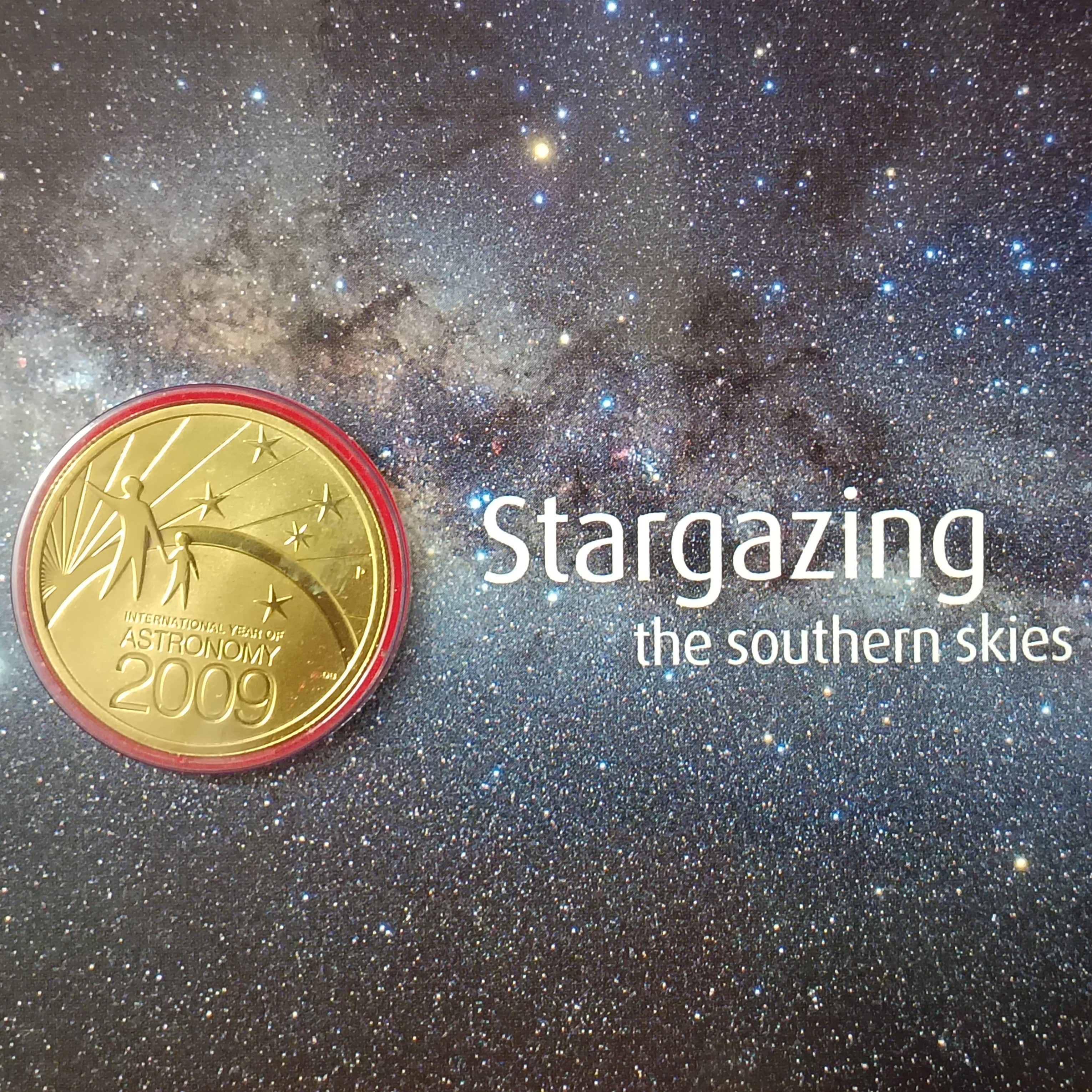 Ex Rare Australia 2009 'Stargazing the Southern Skies' $1 Uncirculated Proof Coin issued for the International Year of Astronomy Australian Mint