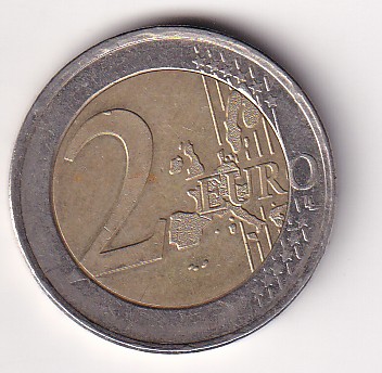 Greece 2 Euros 2002 Rare Bimetallic Coin#R-9