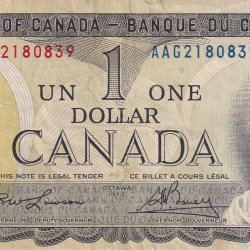Canada 1 Dollar (1973) - Elizabeth II Rare Note #B2