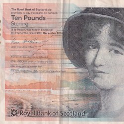 Scotland 10 Pounds Royal Bank Of Scotland Rare Polymer﻿ Note #B2