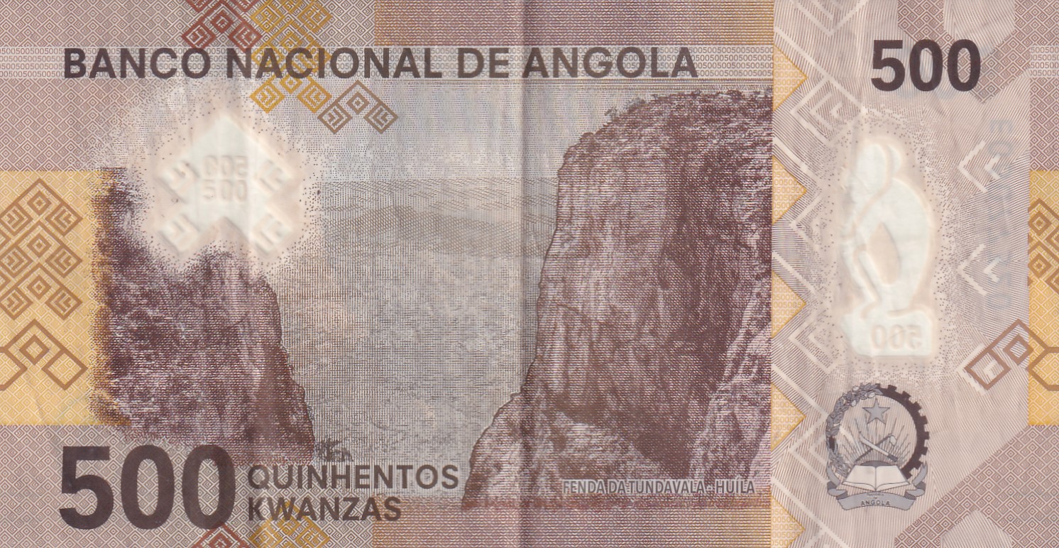 Angola 500 Kwanzas Rare Polymer﻿ Note #B2