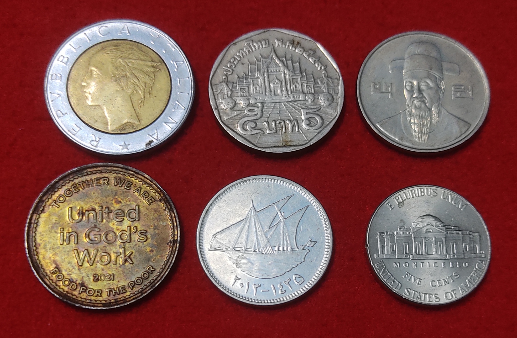 FOREIGN COIN LOT OF 6 COIN PRICE