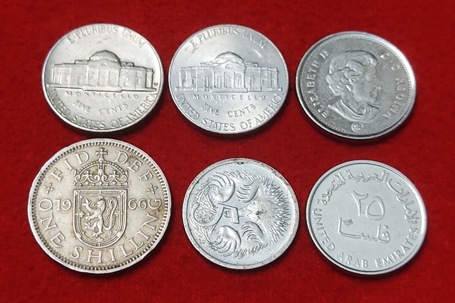 FOREIGN COIN LOT OF 6 COIN PRICE