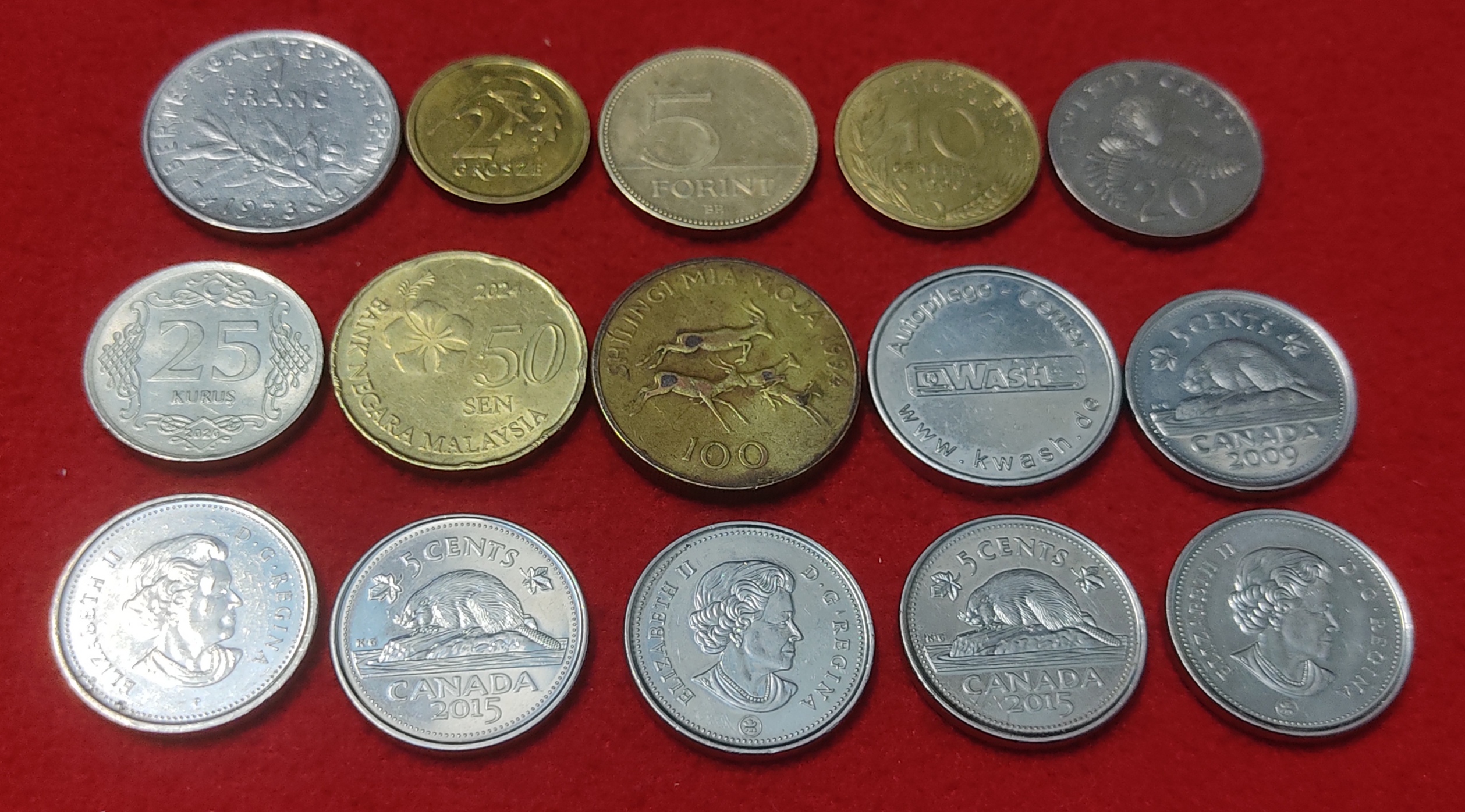 FOREIGN COIN LOT OF 15 COIN PRICE
