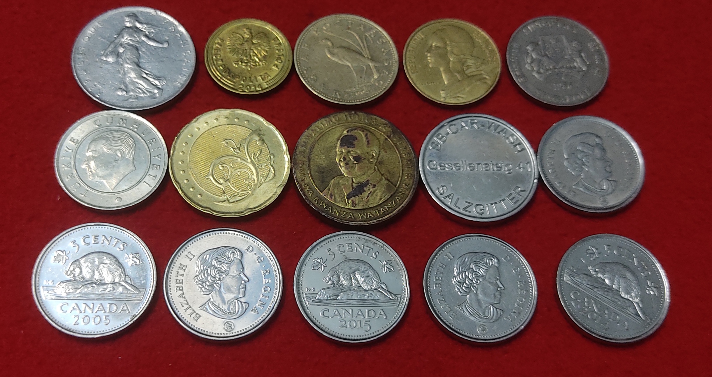 FOREIGN COIN LOT OF 15 COIN PRICE