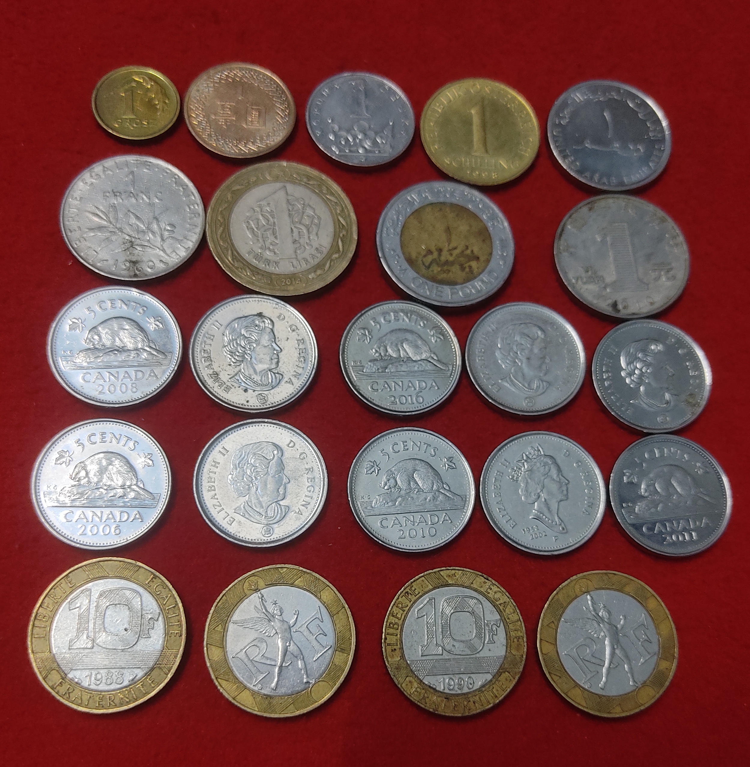 FOREIGN COIN LOT OF 24 COIN PRICE
