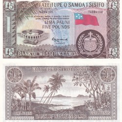 Samoa 5 Pounds Rare UNC Note #Q