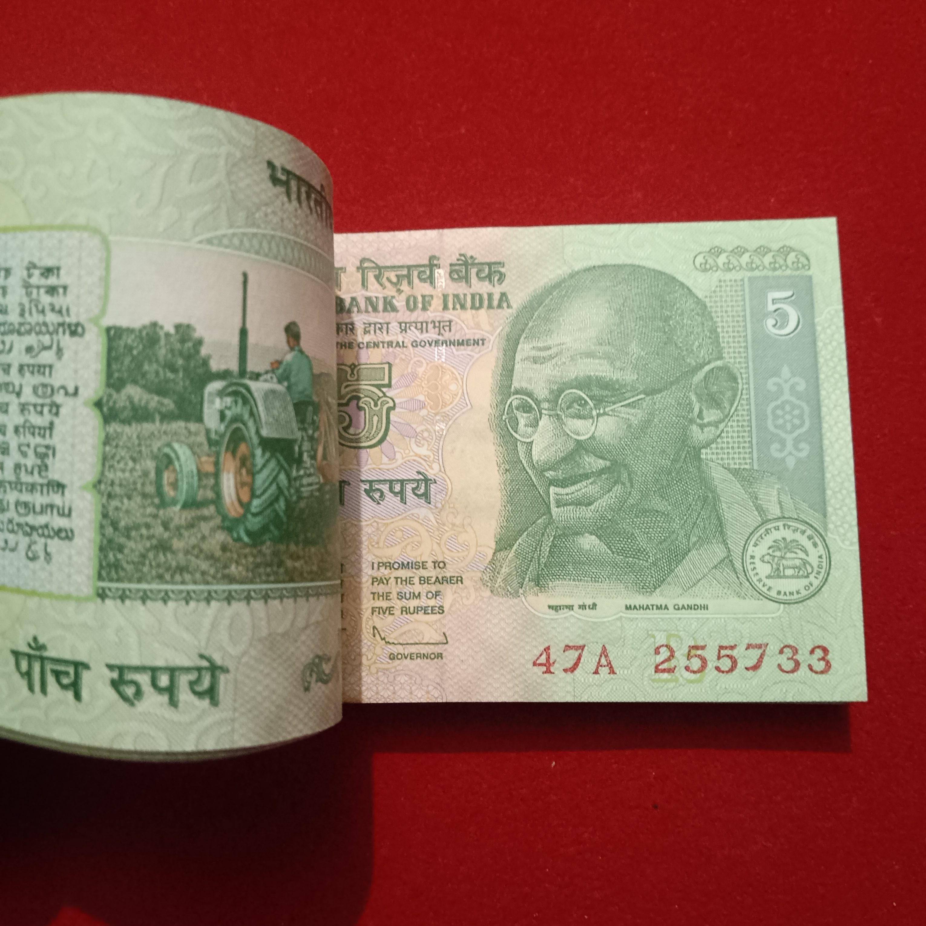 Five Rs Rare Mahatma Gandhi Ji Full Bundle Holy Number 786 Governor D Subbarao Unc Condition Reserve Bank of India 255701