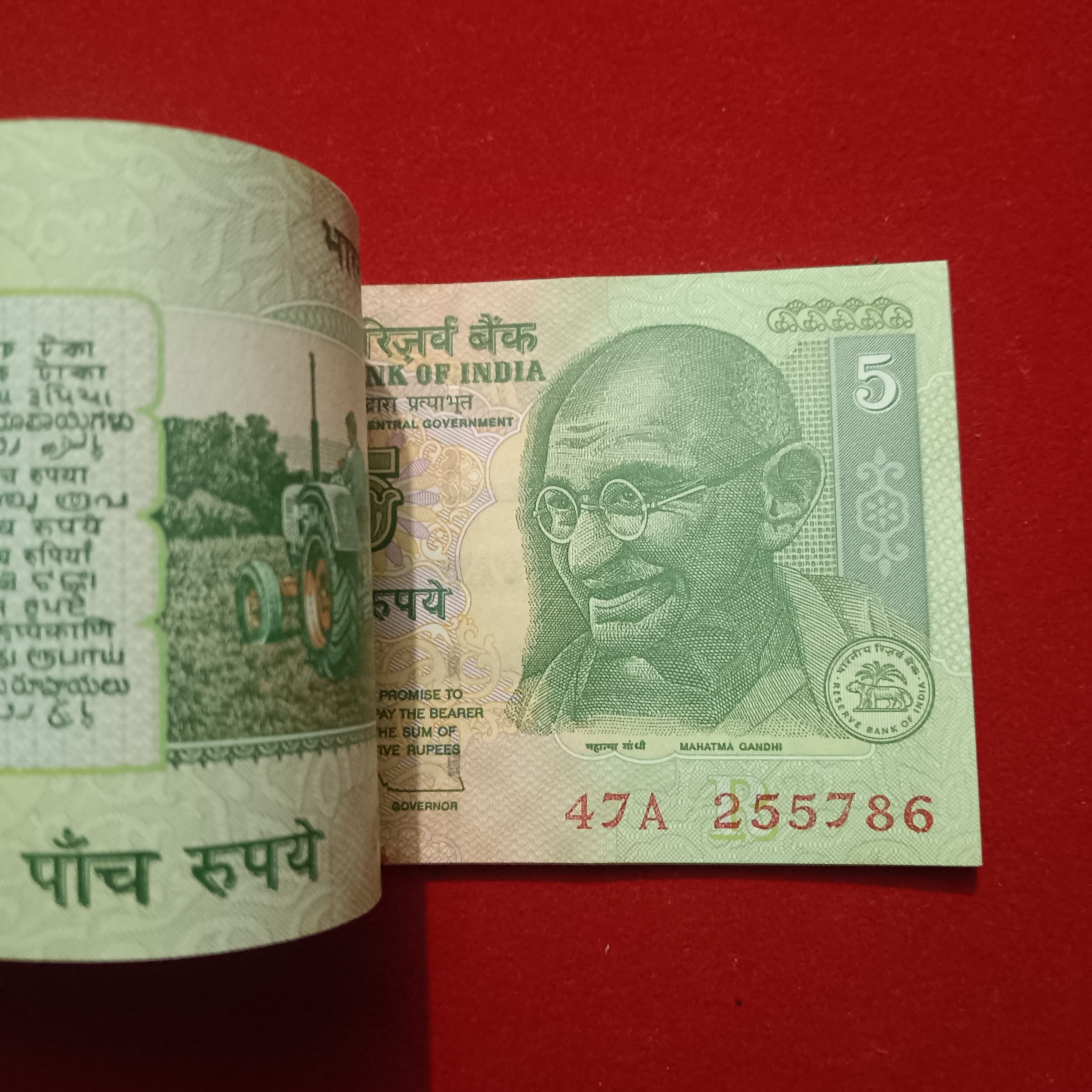 Five Rs Rare Mahatma Gandhi Ji Full Bundle Holy Number 786 Governor D Subbarao Unc Condition Reserve Bank of India 255701
