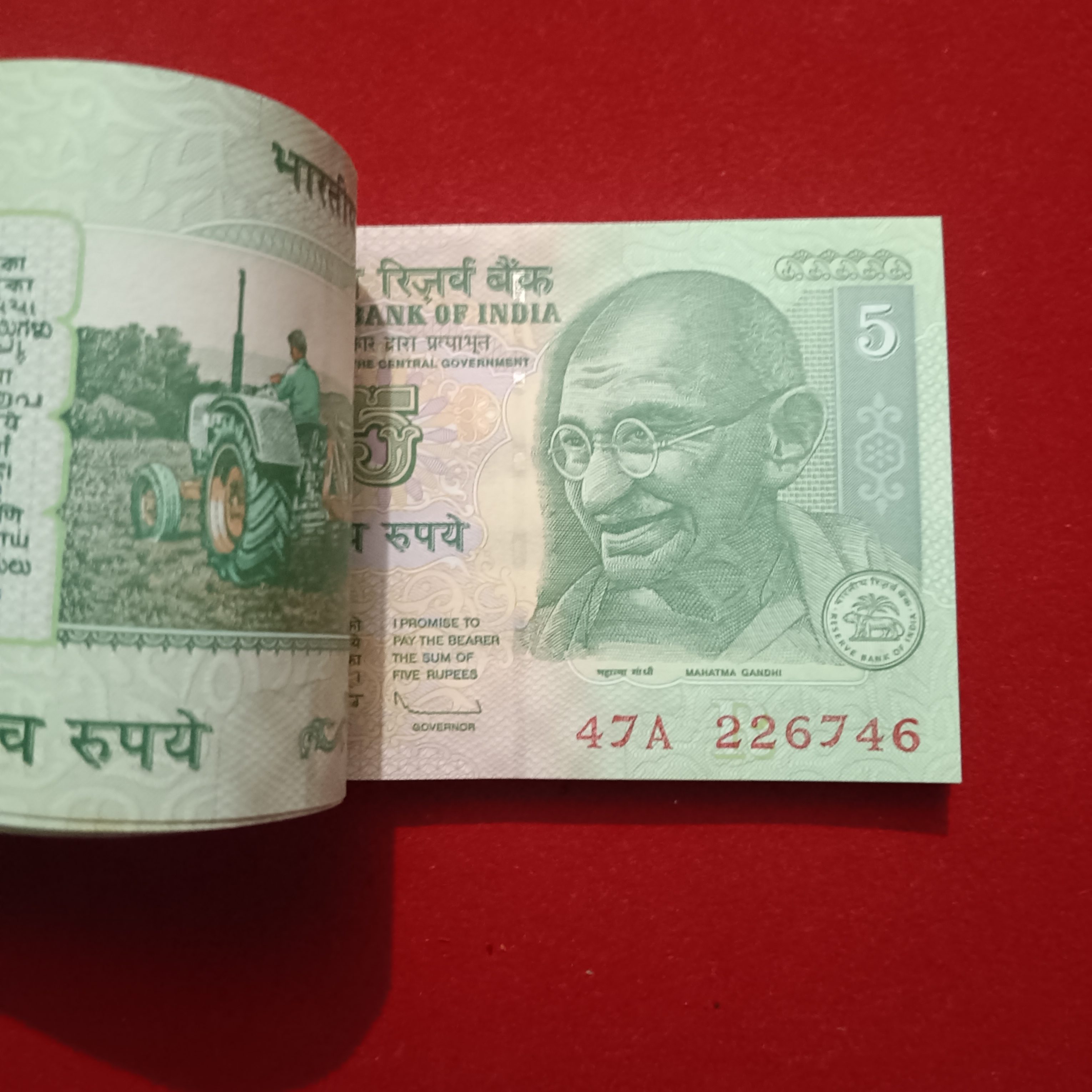 Five Rs Rare Mahatma Gandhi Ji Full Bundle Holy Number 786 Governor D Subbarao Unc Condition Reserve Bank of India 226701