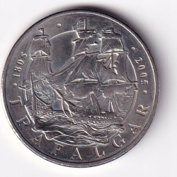 United Kingdom 5 Pounds 2005 - Elizabeth II 4th portrait; Trafalgar Rare Commemorative UNC Coin #R-23