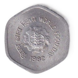 India 20 Paise FAO 1982 Rare Commemorative Unc Coin#R-29