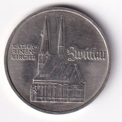 German 5 Mark 1989- Katharinenkirche Rare Commemorative UNC Coin #R-46