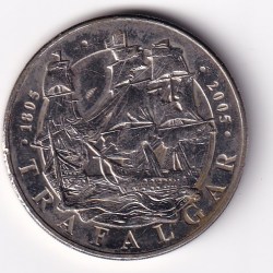 United Kingdom 5 Pounds 2005 - Elizabeth II 4th portrait; Trafalgar Rare (Weight 28.28 g ) Commemorative UNC Coin #R-47