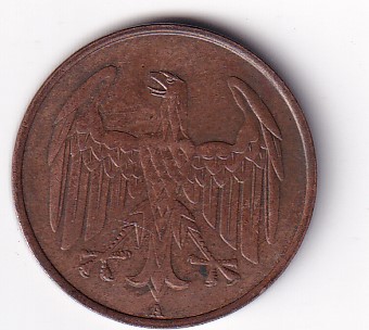 Germany 4 Reichspfennig 1932 Rare Coin #R-48