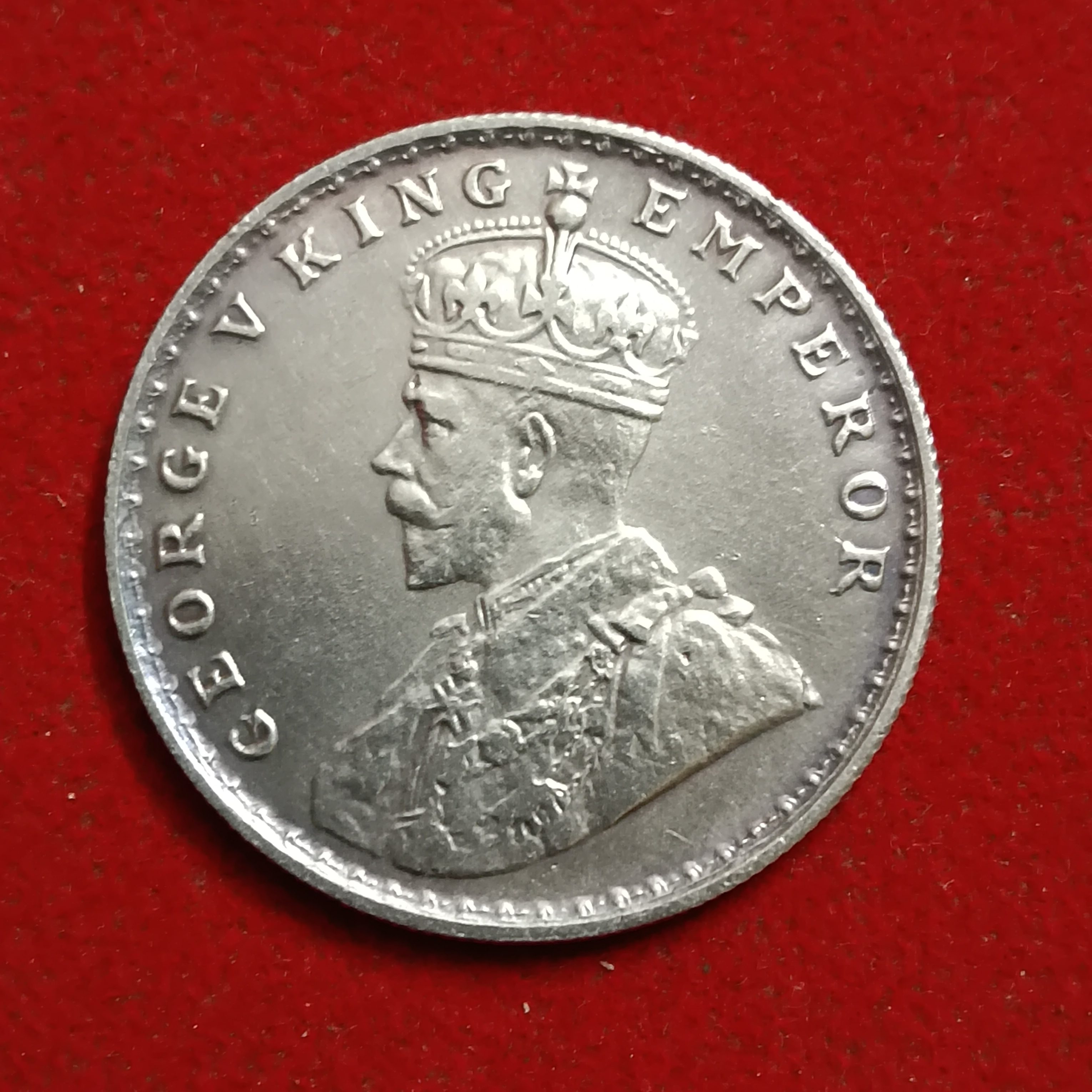 Rare Rare British India George V One Rupee Silver Coin 1911 Year Bombay Mint High Grade Coin