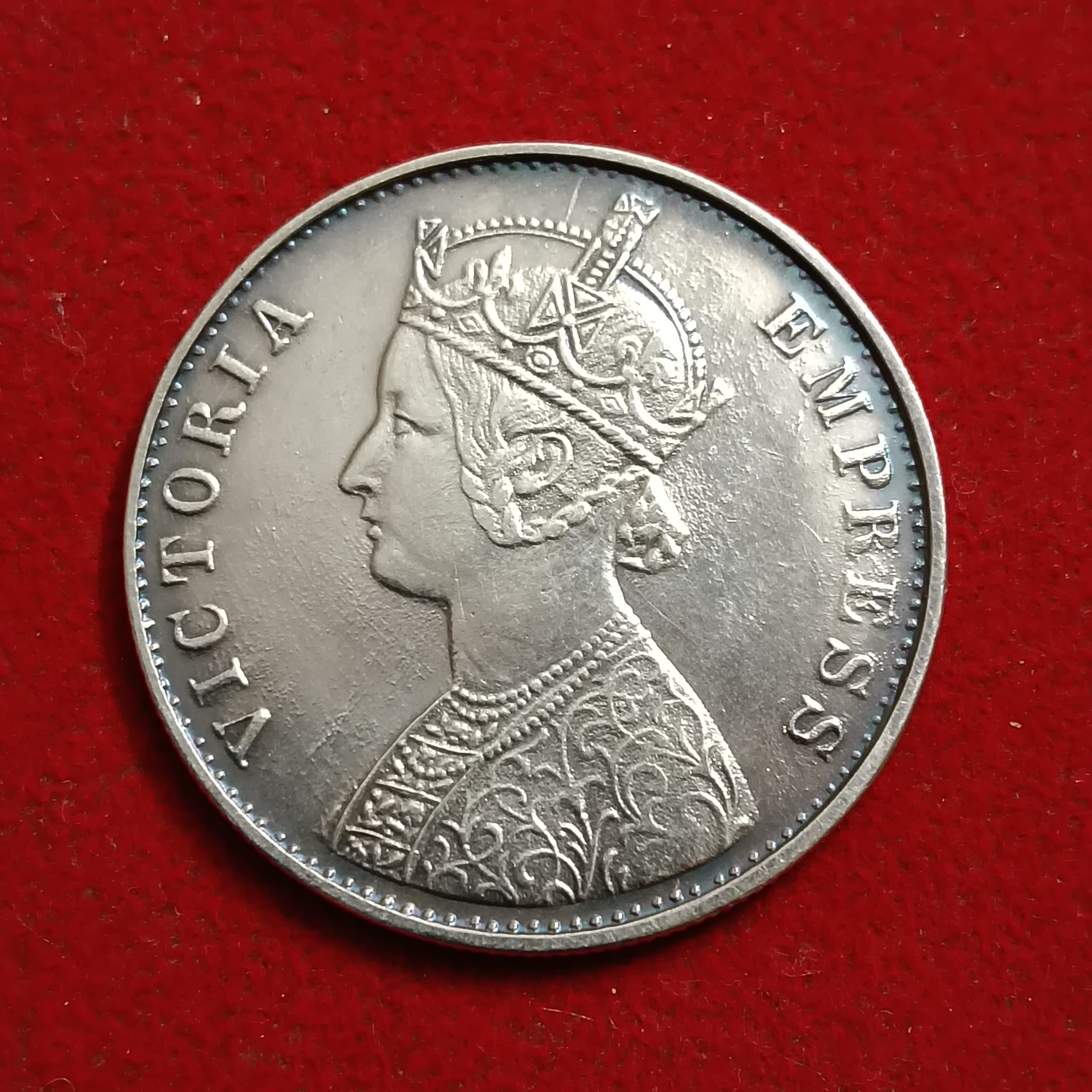Extremely Rare One Rupee Silver Coin Queen Victoria Bikanir State Maharaja Ganga Singh Bhadur Ji Coin Issued Princely State of Bikaner