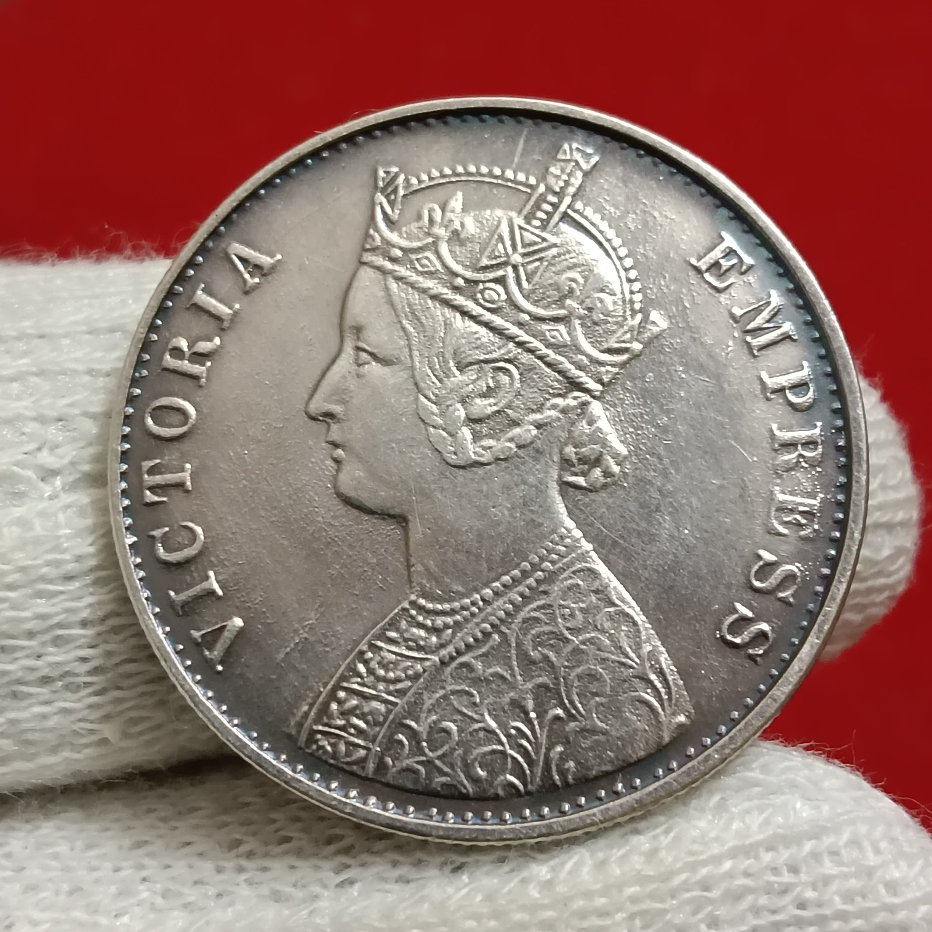 Extremely Rare One Rupee Silver Coin Queen Victoria Bikanir State Maharaja Ganga Singh Bhadur Ji Coin Issued Princely State of Bikaner